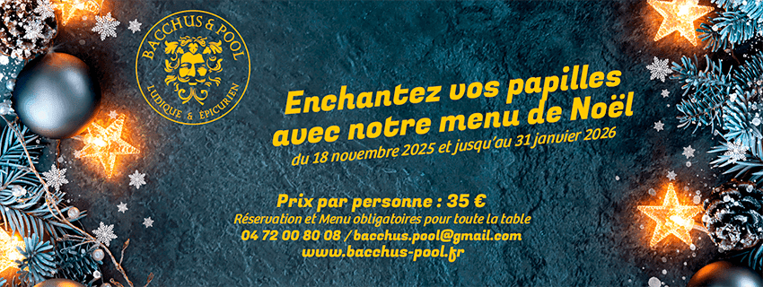 BAcchus menu Noël popup